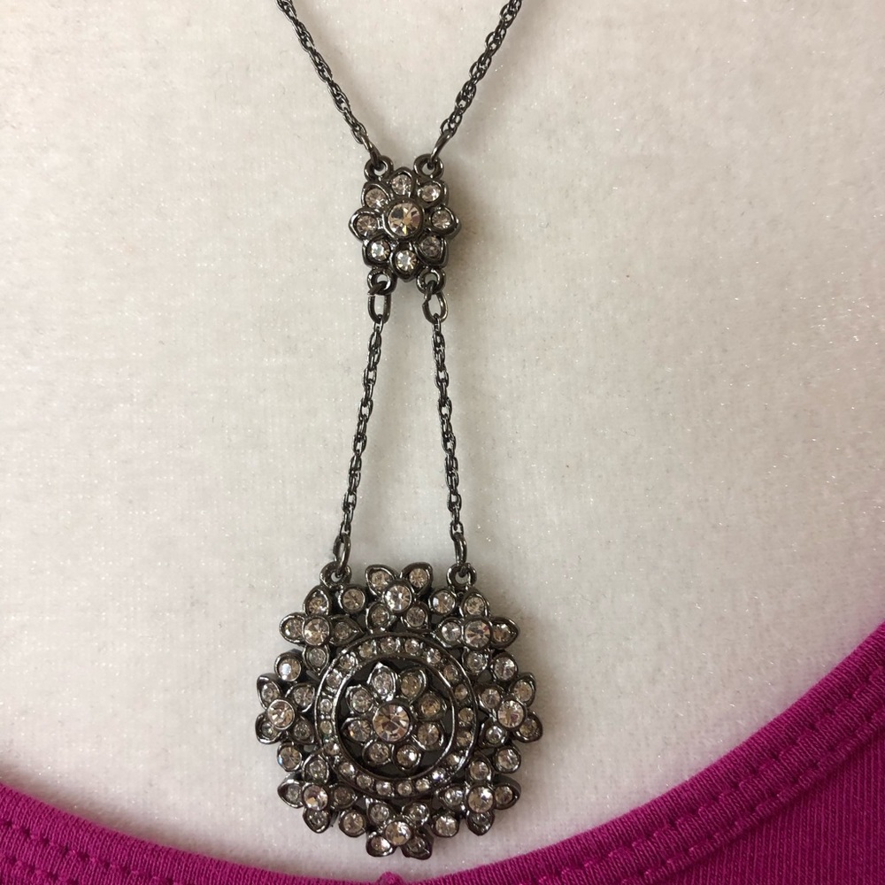 Flower Rhinestone Necklace